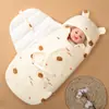 Infant Cotton Skin-Friendly Swaddle Washable All-Season Hooded Super Soft Baby Sleeping Bag For Childbirth Sweat-Absorbent Wrap-Around Style