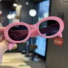 Óculos de Sol Infantis Ovais Simples Estilo Coreano Mostrando o Rosto Óculos de Sol para Crianças Pequenas Cor Macaron Óculos de Sol de Bebê Modernos Fofos