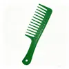 Direto do fabricante: Pente colorido de dentes largos para cabelos lisos sem embaraços, ideal para estilizar cabelos cacheados e criar ondas grandes.