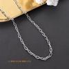 Collar de cadena de acero dorado con forma de O, estilo europeo y americano, sencillo, combinable con todo, chapado en oro de 18 quilates.