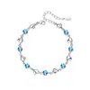 Pulsera Corazón de Océano para Mujer Lujo Ligero Diseño de Nicho Pulsera de Gama Alta Simple Elegante Joyería para Novia