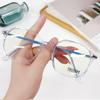 Lentes sin maquillaje con bloqueo de luz azul para mujer, montura grande moderna, montura de lentes sin graduación estilo Ins para cara redonda, espejo plano, venta directa de fábrica