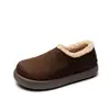 Nuevas Pantuflas de Algodón de Suela Gruesa Todo Incluido de Invierno para Mujer, Superficie de Terciopelo Escarchado, Zapatos Cálidos Perezosos, Ropa de Casa, Ropa para Exteriores, Antideslizantes, Talla Grande
