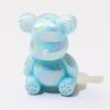 Contas de urso luminosas cor sólida tridimensionais com furo passante acrílico corrente para celular chaveiro acessórios de joias DIY