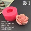 Molde de Silicone Rosa 3D para DIY Fondant Bolo Chocolate Gesso Vela Perfumada Ornamento Forma de Assar