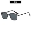 Gafas de Sol Metálicas con Doble Puente de Estilo Europeo y Americano Transfronterizas, Elegantes y Modernas Gafas Unisex con Protección UV