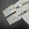 Portatarjetas de aleación de aluminio Trabajo en metal ID Insignia de empleado Portatarjetas de documento Fabricación de ID de fábrica Cordón para hacer Etiquetas con palabras Nombre