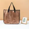 Bolsas Cosidas No Tejidas, Bolsas Ecológicas Engrosadas Personalizadas, Bolsas de Compras de Ropa Reciclables, Bolsos de Mano Portátiles de Alta Gama