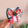Tocado navideño, lazo para niña, horquilla para el pelo de tela de visón, bonita horquilla roja para bebé, accesorios para el cabello