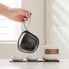 Juego de Té Cerámico para Viaje Pequeño Portátil Taza Rápida Tetera para Acampar al Aire Libre Viajes Una Tetera Dos Tazas
