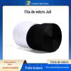 Velcro de nylon misturado, marca Juli, preto/branco, em estoque, agora disponível, fita adesiva direta da fábrica
