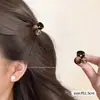 Presilha de cabelo tipo laço estilo coreano para mulheres, mini presilha de garra elegante, presilha de cabelo de princesa fofa, presilha para franja lateral, acessório de cabelo