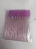 Pincel de cílios de cristal em estoque para atacado, curvador de sobrancelha e cílios de cristal sólido de uso duplo, ferramenta de beleza colorida para extensões de cílios