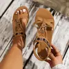 Sandalias Casuales Transpirables de Verano 2025 para Mujer, de Moda, Versátiles, Talla Grande, Punta Redonda, Planas
