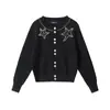 Heyhenry 2025 Nuevo Cardigan de Punto con Perlas para Otoño e Invierno para Mujer para Usar por Dentro y por Fuera Chaqueta Corta de Punto