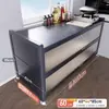 Estante de Almacenamiento de Cocina de Acero al Carbono, Gabinete de Almacenamiento de Múltiples Niveles de Pie, Gabinete Multifuncional para Microondas, Gabinete de Almacenamiento Lateral para Comedor