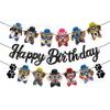 BA172 Cão de Estimação Animal Gato de Estimação Bunting Bunting Bunting Festa Feliz Aniversário Bandeirola de Três Bandeiras