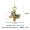 Nueva Tendencia de Moda Colgante de Mariposa con Circonita Microincrustada de Cobre Accesorios de Joyería para Pulsera, Collar, Pendientes, Llavero
