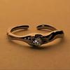 Latchdays Contrato Anillo de Pareja Moda Anillo Viento Frío Regalo de San Valentín Anillo de Pareja Geométrico Simple