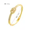Moda Estilo Coreano Pulsera Cruzada de Doble Círculo de Lujo Ligero Inspirada en Chanel para Mujer, Pulsera Elegante y con Estilo de Aleación al por Mayor