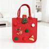 Bolsa de Fieltro Navideña Transfronteriza Estilo Tiktok, Bolsa de Fieltro Creativa para Regalo de Nochebuena de Dulces para Niños