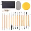 Herramientas de Cerámica Transfronterizas Set Multifuncional Palillo para Píldoras Punto Perforador Bolígrafo de Indentación Escultura en Arcilla Blanda Talla Herramientas de Arcilla DIY