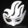 Máscara de Zorro de Papel Maché Producción DIY Máscara Facial de Ópera de Pekín en Blanco Niños Pintada a Mano Femenina Color Blanco Blanco Embrión Hecho a Mano