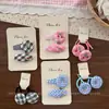 Nuevo Pinza de Pelo de Perlas a Cuadros Linda para Niñas, Pinza de Pelo Infantil para Cabello Roto y Flequillo, Pinza Lateral de Esponja