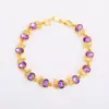 Pulsera de Joyería Colorida con Forma de Luna Nueva Zircón Siete Colores Joyería de Mano Europea y Americana Múltiples Colores Disponibles Pulsera para Mujer