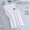 Chaleco de Seda de Hielo de Cuello Redondo para Hombre 2025 Chaleco Delgado Transpirable de Secado Rápido Deportivo Casual Chaleco Ancho Exterior Sin Mangas t