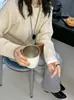 Cardigã de tricô grosso e macio estilo retrô coreano com gola redonda para mulheres, nova coleção outono/inverno, com mangas raglan, jaqueta suéter de comprimento curto