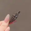 Moda Coreana Oco Strass Lateral Bico de Pato Versátil Folha Sofisticado Presilha de Cabelo Franja Novo Acessório de Cabelo Celebridade da Internet