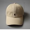 Gorra de béisbol de estilo japonés con parte superior suave, sencilla, con letras pequeñas bordadas, para mujer, informal, de calle, a prueba de sol, con aspecto de cara pequeña, para hombre