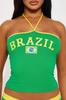 Traje de falda con top tipo chaleco sin tirantes sexy con estampado de bandera, estilo nuevo transfronterizo, Y2K, estampado, contraste, falda de moda