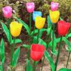 Lámpara de tulipán luminosa, lámpara de pie para exteriores, impermeable, para parque, plaza, proyecto de iluminación, lámpara decorativa para césped.