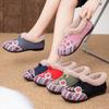 Sapatos Femininos de Inverno, Sapatos Bordados de Tamanho Grande para Venda Transfronteiriça, Sapatos de Algodão Estilo Étnico para Meia-Idade e Idosos, Sapatos Slip-On com Forro de Lã e Acolchoados para Idosos