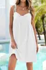 2026 Amazon Europeo y Americano Verano Otoño Nueva Moda Cómoda Mini Vestido Camisola Holgada de Encaje con Cordones Color Sólido