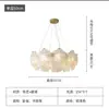 Luminárias Atmosféricas para Sala de Jantar, Quarto, Escritório, Cristal de Vidro em Forma de Flor Estilo Luxo Leve, Lustre para Sala de Estar Estilo Francês Creme