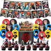 Decoración de Fiesta de Cumpleaños Temática Jujutsu Kaisen Banderín Bandera para Pastel Set de Globos