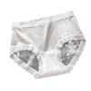 Ropa Interior Sexy de Encaje con Aberturas para Mujer 10A Antibacterial Entrepierna de Seda Cuidado Shorts Calzones de Satén Ligeros y Transpirables