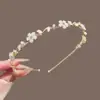 Diadema de gardenia estilo bosque para mujer, accesorio para el cabello de alta gama para verano, pinza para el cabello súper de hada versátil, nueva diadema fina para lavarse la cara