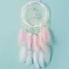 Atrapasueños creativo de diseño propio, nuevo, manualidades para el hogar, estilo ins, corazón femenino, regalo, colgante de carillón de viento de mariposas coloridas