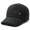 Gorra de béisbol de cuero liso de color sólido transfronteriza sombrero para exteriores para hombres de mediana edad y ancianos con terciopelo grueso resistente al viento cálido sombrero de pico