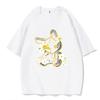 Camiseta casual de manga corta de conejo con flor para verano, ropa de pareja de verano, nueva moda verano 2024, verde militar, marca de moda, súper popular en Instagram