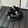 Zapatos Mary Jane para Niñas Estilo Otoño Lazo Zapatos de Princesa Suela Suave Zapatos de una Sola Pieza Zapatos de Cuero para Niños 6-12 Años Zapatos Negros de Rendimiento