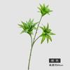 Planta verde de simulación de bambú de lirio, planta nórdica en maceta, planta verde falsa, decoración de sala de estar, 3 tenedores, planta de simulación individual morada