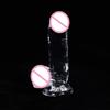 Masturbador femenino, consolador de simulación, juguetes sexuales, pene falso manual, tapón anal de cristal transparente, comercio exterior, gran oferta