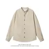 Camisa para Hombre de Comercio Exterior 2026, Lyocell Tencel Imitación Lino Transpirable Estilo Old Money Camisa de Manga Larga para Hombre