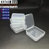 Caixa vazia quadrada de PP em estoque do fabricante, caixa plástica transparente, caixa de peças para embalagem de acessórios de brinquedo, caixa de armazenamento para cílios