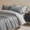 Conjunto de Quatro Peças 100% Algodão 60S, Conjunto de Três Peças 100% Algodão para Todas as Estações, Lençol de Cima, Capa de Edredom, Lençol com Elástico, Conjunto de Roupa de Cama de Luxo Leve de Alta Qualidade